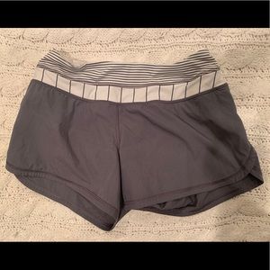 Gray women’s lululemon running shorts